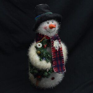 Tabletop Snowman Figure Decor 15.5 inch Yarn Christmas Winter Wonderland